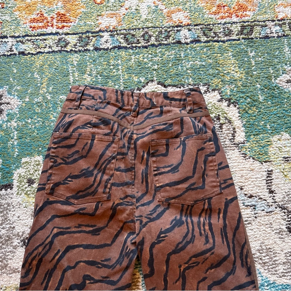 WeWoreWhat Tiger Print Piped Stiletto Jeans – Size 28 - Picture 9 of 9